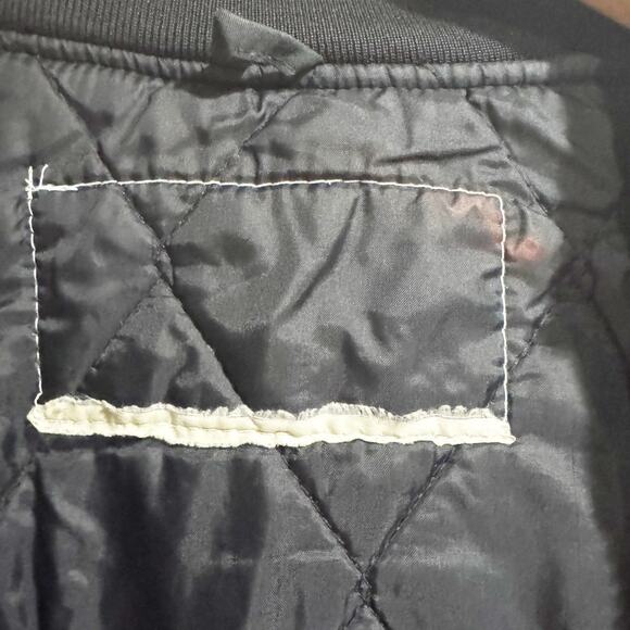 Vintage Los Angeles Raiders Bomber Jacket Nutmeg Mens Large Gray NFL Football - Picture 3 of 10